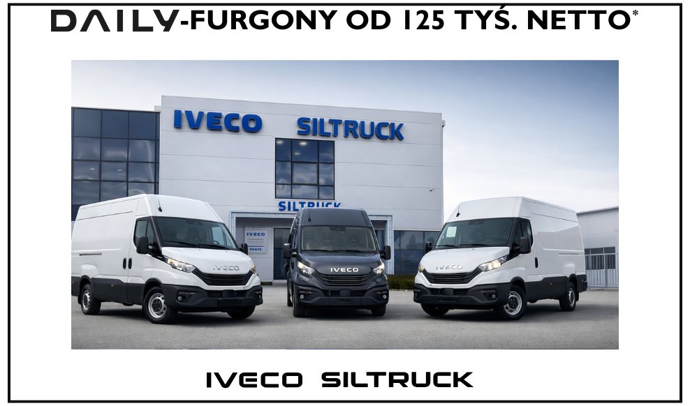 Furgony dostępne od ręki od 125 000 PLN netto