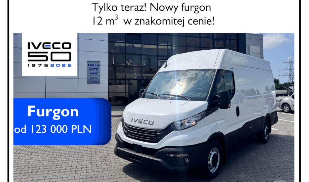Nowy IVECO DAILY furgon już od 123 000 zł netto!