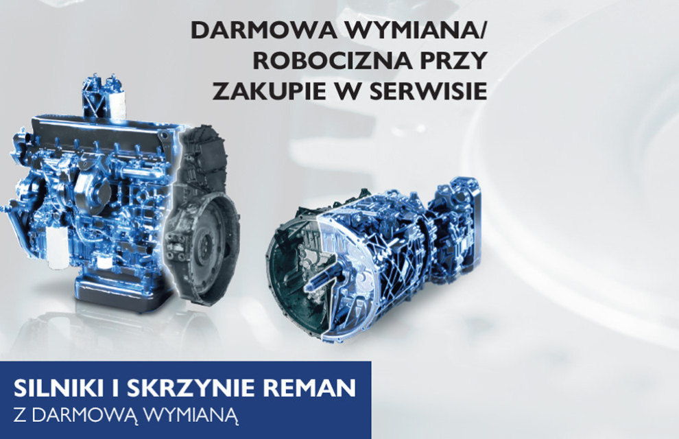 Silniki i skrzynie Reman z darmową wymianą